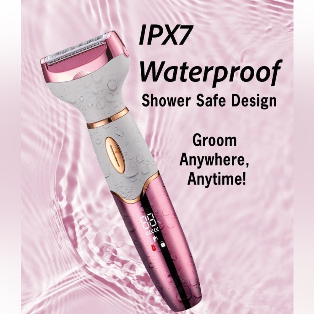 Bikini Trimmer Rechargeable Waterproof Body Face Nose Brow Groomer 4 in 1 NEW - Picture 7 of 9